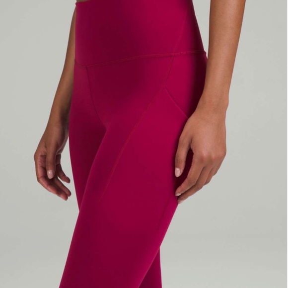 Lululemon Wunder Train High-Rise Tight with Pockets 25" Pomegranate 2 - Picture 4 of 7
